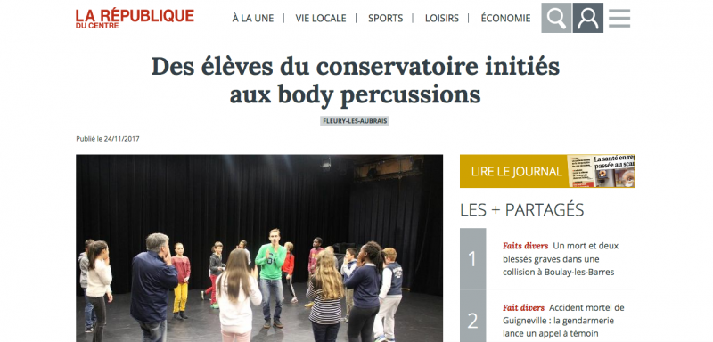 Article La République du centre - Bodysong